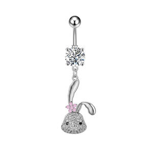 Piercing de comercio electrónico transfronterizo europeo y americano, Nueva joyería de moda, anillo dorado para ombligo, joyería Piercing con incrustaciones de circón - Product Image 6