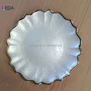 จานรองแก้วทรงกลม LEDA ขอบคริสตัลสำหรับตกแต่ง - Product Image 5