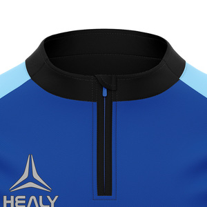 Survêtement sportif imprimé à blocs de couleur bleu, respirant, léger, séchage rapide, vêtements d'équipe personnalisés, durable, exercice pour hommes - Product Image 4