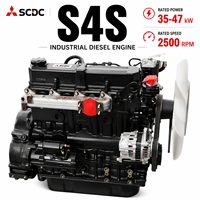 Motor Diésel Original Mitsubishi S4S S4S-T de 63 HP, 47 kW, 3.3 L, 4 Cilindros, Refrigerado por Agua, para Montacargas, Generadores y Construcción