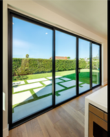 Balcon commercial moderne en acier inoxydable avec cadre coulissant en alliage d'aluminium, double vitrage transparent et isolation phonique
