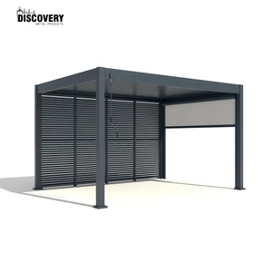 Kit de pergola 3x4 4x4 en aluminium à lames orientables, moderne et luxueux, pour extérieur, jardin, balcon, PL194151, abri solaire - Product Image 1