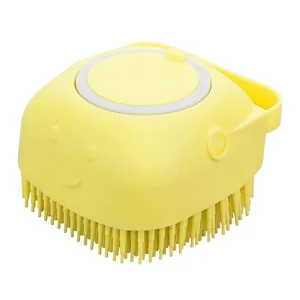 Ready To Ship Easy Filling Soft Silicone Pet Products Dog Cat Grooming Brush