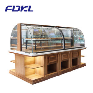 Estante de madera para góndola de alta calidad, diseño artístico, panadería, supermercado, estante de exhibición de madera - Product Image 4