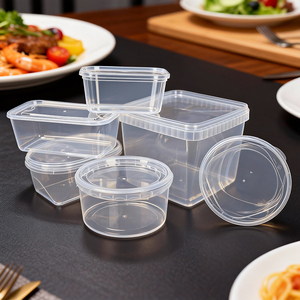 Recipientes de Armazenamento de Alimentos de Plástico Transparente para Atacado, Embalagem de Doces e Lanches, Potes Plásticos com Tampas - Product Image 6