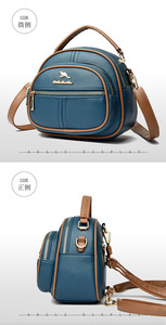New Luxury Women's Designer PU Leather Zipper Closure Waterproof Casual Tote Messenger <b>Shoulder</b> <b>Bag</b> - Product Image 4