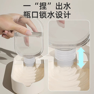 Portable Pet Water <b>Bottle</b> For Dogs And Cats <b>Small</b> Animal Feeder Reusable Tpr Material Rounded Shape With Lid - Product Image 3