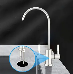 المطبخ صنبور مرنة منقي مياه شرب الفولاذ المقاوم للصدأ SUS 304 RO المياه تصميم صنبور