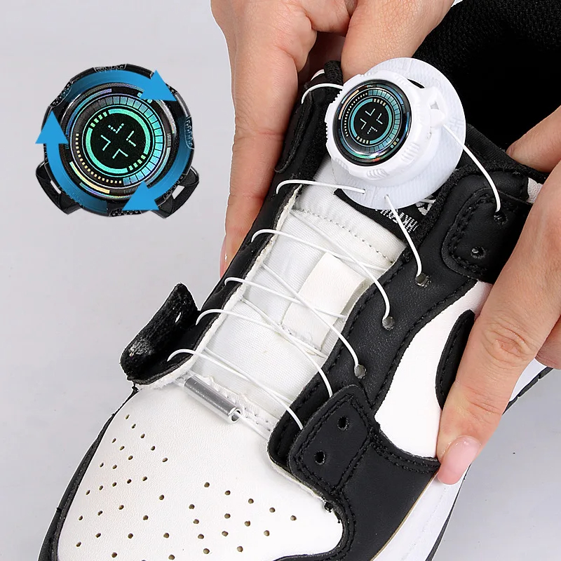 New Automatic Shoelaces Without Ties Easy Fit Swivel Buckle Elastic Laces Sneakers Shoelaces Lazy No Tie Shoe Laces