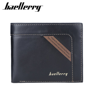 Baellerry <b>Men's</b> Short <b>Wallet</b> Pu Leather Multi Card Slot Zipper Fashion Everyday Use - Product Image 1