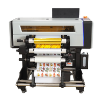 Printer Stiker DTF UV Ink Kristal Ukuran A2 Otomatis Penuh Baru untuk Film AB 40cm