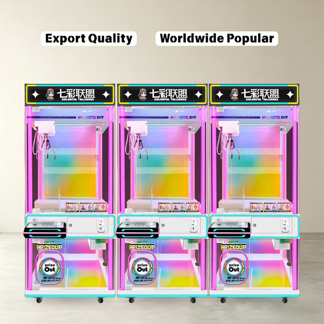 Full Transparent Toys Crane Machine with Coin Operation Gift Claw Machine for Arcades and Entertainment Centers