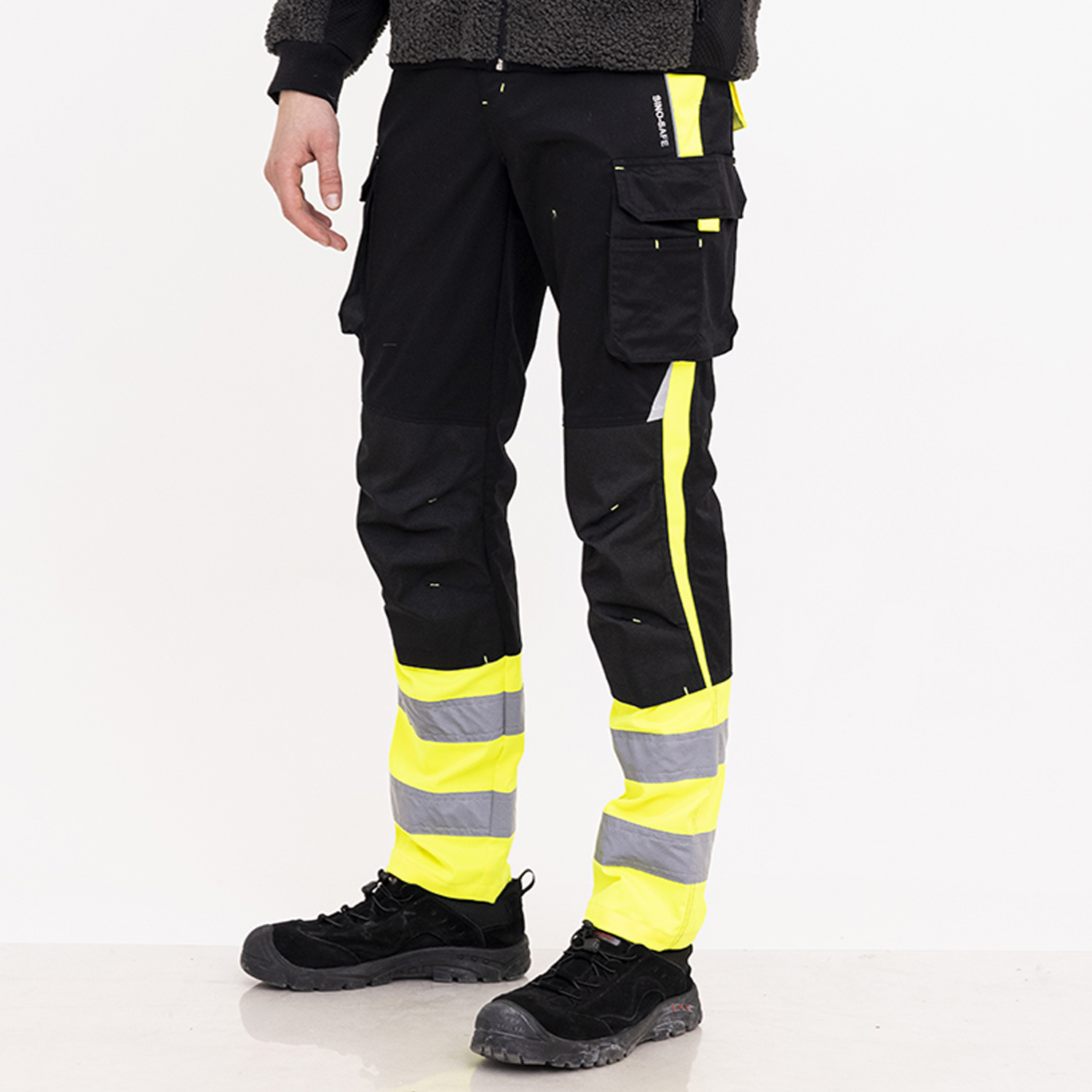 HASHOOB TRADING FZE Men's Hi Vis Fleece Work Trousers Thick