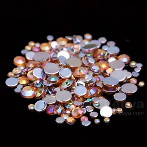 Strass acrylique non thermocollant Oleeya Factory en gros, forme ronde, couleurs AB, 1,5 mm-10 mm, pour nail art - Product Image 6