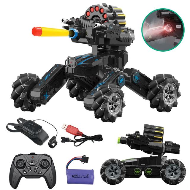 Wholesale 4WD Hand Gesture Sensing RC Drift Stunt Car Remote Control Tank 2.4GHz RC Tank with Soft Bullets