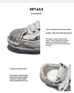 Chaussures de sport décontractées de luxe en <span class=keywords><strong>cuir</strong></span> véritable de qualité supérieure, inspirées de marques célèbres, pour hommes et femmes - Product Image 4