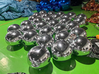 Boule miroir gonflable géante commerciale, sphère disco gonflable colorée, ballon miroir flottant doré pour décoration de fête au bord de la piscine