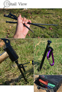 Heavy Duty Tent Pegs High Strength <b>Iron</b> & Steel 20cm/30cm/40cm <b>8</b>-10mm Diameter for Hiking Trekking Camping Outdoor Use - Product Image 5