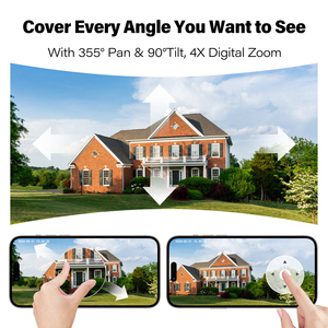 Ngoài trời 4G không dây ống kính kép Camera an ninh 4MP năng lượng mặt trời Powered an ninh nhà hệ thống báo động Dome CMOS đám mây 1 năm UBOX ứng dụng - Product Image 5