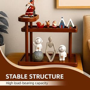 Bamboo Cosmetic Organizer 3 Tier Desktop Storage Rack For Makeup Perfume Lipstick Eco Friendly Multipurpose Organization - Product Image 4