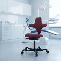 Chaise ergonomique à selle avec dossier, tabouret roulant réglable pour clinique dentaire et salon de beauté