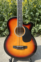 Aiersi Brand Wholesale Factory Price Sunburst Color 4 String Electric Acoustic Bass China Made Musical Instrument for Sale