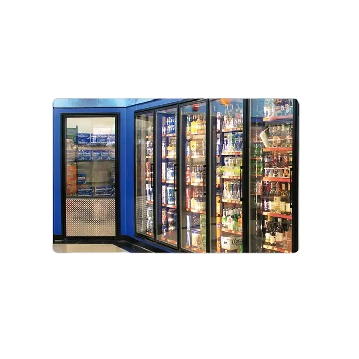 Pièces d'équipement de réfrigération Bière grotte porte en verre pour le supermarché/dépanneur