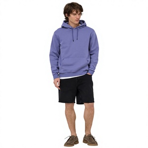 <b>Mens</b> Casual Pullover Hoodie Solid <b>Purple</b> Long Sleeve Hooded <b>Sweatshirt</b> With Front Pocket - Product Image 1