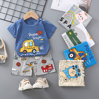 Ensemble Vêtements Été Coton Pur Manches Courtes pour Bébés Garçons et Filles – Tenue Décontractée T-Shirt Nouveau-Né