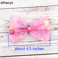 Accessoires pour cheveux DIY, barrette à cheveux classique faite à la main, nœud fantaisie de 4,5 pouces avec rembourrage en laine pour filles