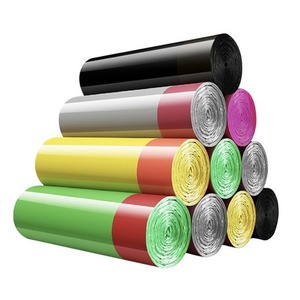 Bolsas de Basura con Cordón, Extra Gruesas, Tamaño Grande, para Cocina y Sala de Estar, Biodegradables, de Plástico para un Solo Uso, 5 Rollos, 12 Unidades - Product Image 1