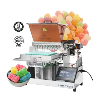 2024 mejor precio fácil de operar semiautomático pequeño escritorio Gummy Bear Jelly Candy Chocolate relleno depositante que hace la máquina