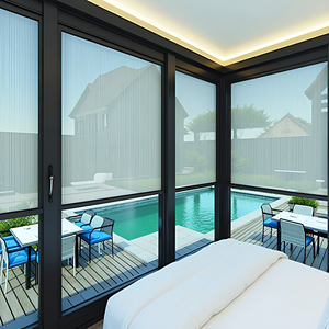 Thiết kế hiện đại nhà thông minh Tương thích điện Con lăn rèm không thấm nước ngoài trời ziptrack hệ thống cho <span class=keywords><strong>Windows</strong></span> cửa Con lăn màn trập - Product Image 5