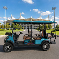 Voiturette de golf électrique tout-terrain 6 places avec siège arrière pliable et design étanche pour le transport dans les zones panoramiques insulaires