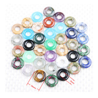 Pendentif en pierre précieuse de 20 mm en forme de donut, poli et fini, motif boucle de paix, pour décoration intérieure et fabrication de bijoux DIY – Tendance et créatif