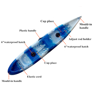Canoa de Pesca de <span class=keywords><strong>Mar</strong></span>, kayak de dos asientos para 2 personas, bote de remos de viaje, buen precio - Product Image 6