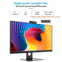 Computadora de Escritorio para Juegos WANDONG AiO de 23.8 Pulgadas, Nueva PC para Juegos con Intel Core I7, Windows 10, 16 GB de Memoria de Video, Juego Completo, Color Negro