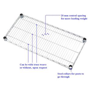 60 "w x 21" d x 87 "h" מצופה כרום כסף 5 מדף יחידת אחסון מתכת מדפים על גלגלים - Product Image 4
