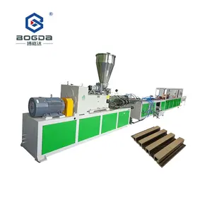 Manufacturing Automatic Wood Plastic Composite Board WPC Cladding Louver Fluted Wall Panel Extruder Making Machine Price