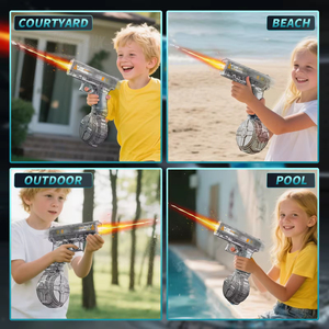 Pistola de Agua Eléctrica Transparente 2026 para Niños, <span class=keywords><strong>Mini</strong></span> Pistola de Agua Automática con Luz para Playa, Piscina y Exteriores en Verano - Product Image 3