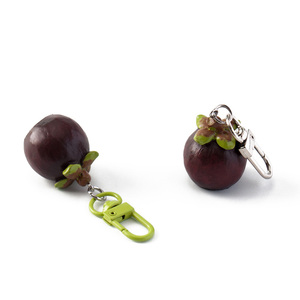 Porte-clés mignon 3D mangue-tête en plastique, pendentif fruit tropical, breloque de sac, imprimé UV, vente en gros, logo personnalisé, tendance - Product Image 5