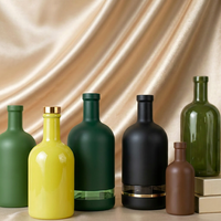 Bouteille Personnalisée en Verre Clair de Style Nordique de 50ml 100ml 200ml 375ml 500ml 750ml 1L pour Vodka Whisky Gin Brandy Tequila Huile d'Olive avec Bouchon en Liège
