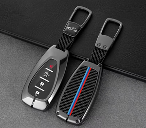 Étui à clés en fibre de carbone avec logo de voiture pour <span class=keywords><strong>Chevrolet</strong></span> Onix Equino <span class=keywords><strong>Orlando</strong></span> Cruze Spark Sonic Camaro Volt Bolt Trax Malibu Blazer Traverse - Product Image 1