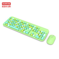 Combo de mini teclado y ratón inalámbrico USB de 2,4 GHz, tamaño completo, personalizado de fábrica, para portátil, diseño