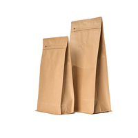 Sachet Doypack en Papier Kraft Biodégradable, Matériau de Qualité Alimentaire, avec Fenêtre et Fermeture Éclair Latérale pour Snacks aux Cacahuètes