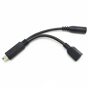 Molding Type 2in1 Mini USB 10pin Male To Mini USB 5pin Female With 3.5mm 3poles Stereo Jack Female Audio Splitter Y Cable