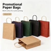 Sac cadeau en papier kraft coloré avec poignée torsadée, logo personnalisé, sac de shopping en papier kraft recyclable pour l'emballage de boutiques de détail