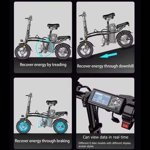 Vélo Électrique <span class=keywords><strong>Pliant</strong></span> avec Cadre Léger et Selle Confortable, E-Vélo Portable pour les Déplacements Urbains et le Rangement Facile - Product Image 5