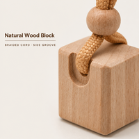Diffuseur d'arômes suspendu pour voiture en bois de hêtre à 13 brins, avec bouchon en bois, pendentif pour rétroviseur, pour huiles essentielles