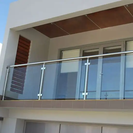 Moderno nuovo design corrimano in acciaio inox scala balcone di vetro temperato ringhiera in vetro